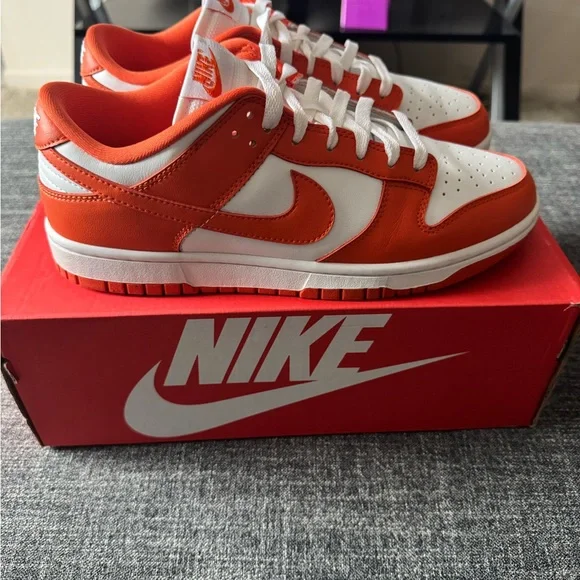 Orange and White Nike Dunks - Picture 6 of 7